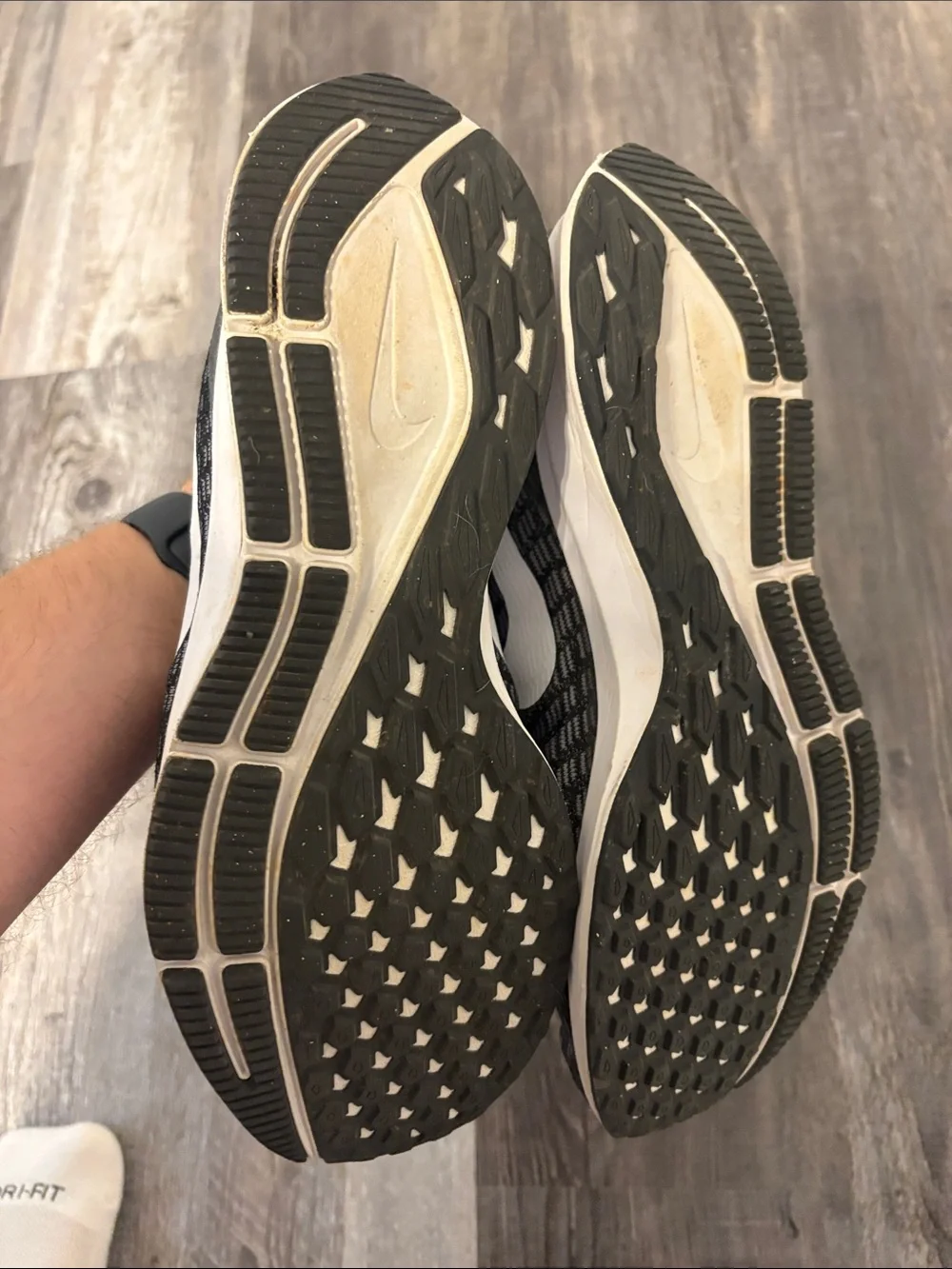 Nike Black and White Flyknit Running Sneakers